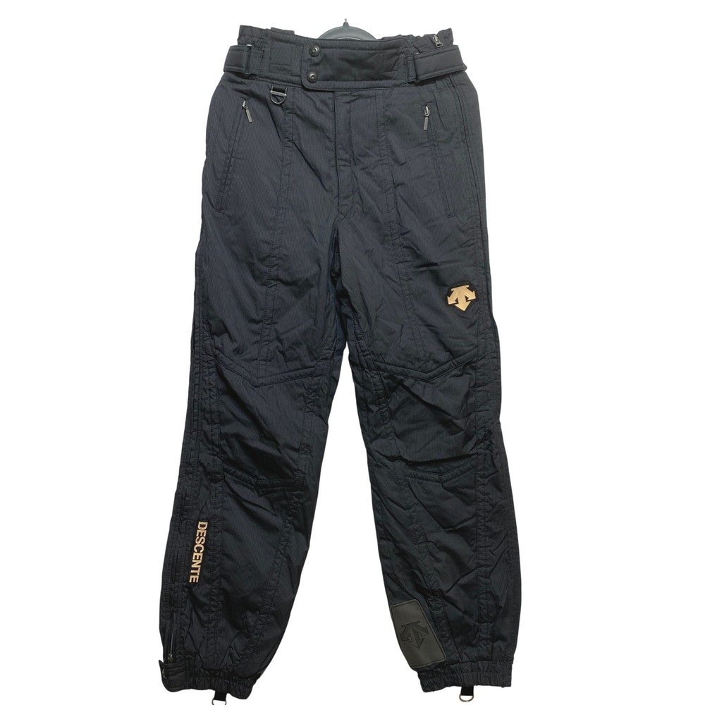 Descente Ski Pants Mens 32 Black D8-8104 Insulated Technical Snow Trousers